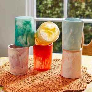 Verre à boire moderne en résine, compatible lave-vaisselle, avec fonctionnalités intelligentes, multicolore, pour eau, jus, café, maison, restaurant, salle à manger - Product Image 4