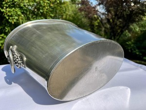 Cubeta de hielo plateada básica con asa de diseño de cuerda para enfriador de vino, eventos de jardín y uso en mostradores de clubes, desde India - Product Image 6