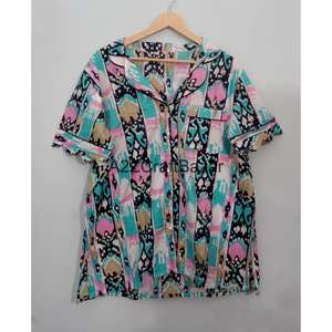 Conjunto de Pijama de Algodón 100% Hecho a Mano en India, Estampado Digital Floral, Clásico de Invierno, Suave, Transpirable, de Secado Rápido, Romántico - Product Image 3