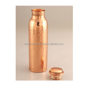 Bouteille d'eau en cuivre naturel écologique pour le bien-être et une vie équilibrée, compatible eau bouillante - Product Image 5