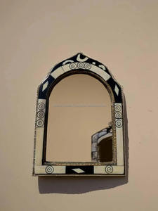 Miroir d'incrustation d'os de concepteur le plus demandé avec le cadre décoratif pour des thèmes d'intérieur vintage et ethniques disponibles au meilleur prix - Product Image 3