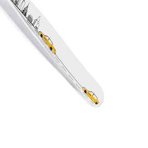 Powder Coated Car Printed Eyebrow Tweezers Custom Logo Sustainable Steel Slanted Pointed Tips Brow Tweezers With Low MOQ - Product Image 3