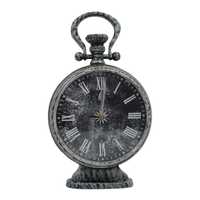 Paire d'horloges de table en bronze antique, cadran à chiffres romains, style montre de poche vintage vieilli, pour la maison et le bureau