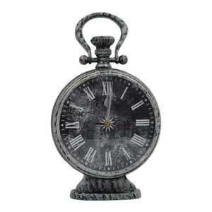 Antique Bronze <b>Table</b> <b>Clocks</b> Pair Roman Numeral Faces Distressed Vintage Pocket Watch Style Home Office Timepieces - Product Image 4