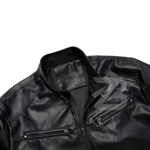 Veste en cuir d'agneau de qualité supérieure pour homme, cuir véritable, édition limitée avec broderie en diamant, vêtements en cuir de haute qualité et tendance - Product Image 4