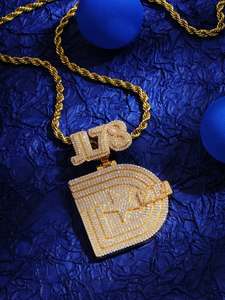 Colgante de Letra Personalizado con Diseño de Dibujos Animados y Moissanita, Chapado en Oro Rosa, Plata de Ley 925, Joyería Hip Hop con Inicial - Product Image 4