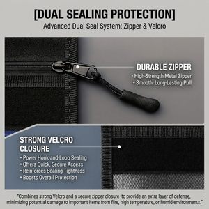 Borsa Portaoggetti Ignifuga e Impermeabile in Poliestere con Doppia Chiusura <span class=keywords><strong>a</strong></span> Zip per Documenti, Contanti, Gioielli e Oggetti di Valore - Product Image 4