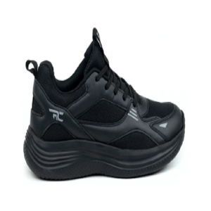 Sneakers de marche noires actives pour hommes, chaussures de sport légères, respirantes, à lacets, semelle amortie - Product Image 3
