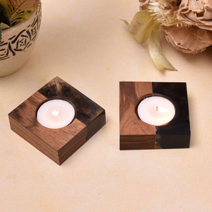 Wood <b>tealight</b> <b>candle</b> <b>holder</b> Birthday Christmas home decor Customized t-light <b>candle</b> <b>holder</b> - Product Image 5