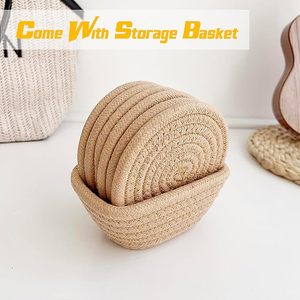 Posavasos Redondos de Bambú, Resistentes al Calor, Estilo Nórdico, para Tazas y Jarras - Product Image 3