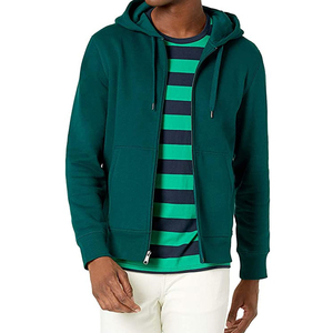 Sweat-shirt à capuche zippé à manches longues pour homme, coupe classique, en molleton 100% coton, délavé, motif imprimé color block tendance, ODM - Product Image 6