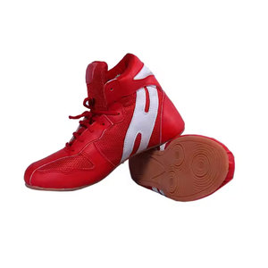 Chaussures de boxe professionnelles, matériau léger et durable, semelle à haute adhérence, idéales pour l'entraînement en ring et la vitesse de mouvement des pieds. - Product Image 1