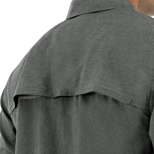 Chemise de pêche de chemise de randonnée solide en polyester doux de protection UPF50 + pour l'extérieur - Product Image 3