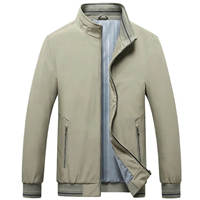 Blouson Bomber Léger pour Homme Style Baseball, Col Montant Uni Tendance, Vêtement d'Extérieur Polyvalent Hiver Respirant, Couleur Personnalisable
