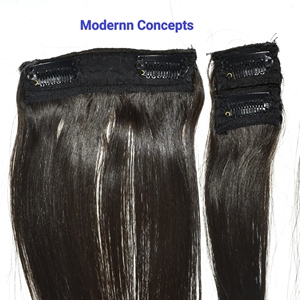 Extensions de cheveux humains Remy 100% naturels, vierges, à cuticules alignées, en gros, pas chers, pour jeunes femmes noires, à clipser, lisses, longs, cheveux indiens - Product Image 5