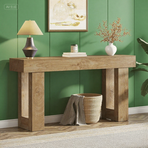 Rectangular Wooden <b>Console</b> <b>Table</b> for Behind the Couch As a <b>Sofa</b> <b>Table</b> - Product Image 1