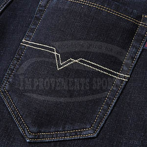 Etiqueta privada Hombres Fleece Jeans Color sólido Hombres Fleece Jeans Bolsillos laterales Fleece Jeans para la venta - Product Image 5