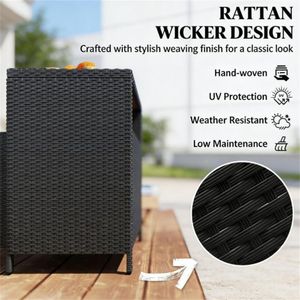 Armadio Nero da Esterno con Ripiani, Pratico per l'Organizzazione di Asciugamani - Product Image 3