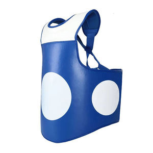 Protège-poitrine en cuir de vachette pour MMA, ceinture de sécurité abdominale pour entraînement de kick-boxing avec logo personnalisé, protège-poitrine, ceinture abdominale - Product Image 2