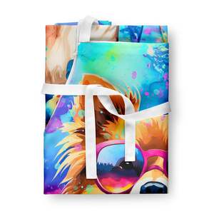 Tablier Hippie Dawg de Poméranie unisexe multicolore pour la cuisine, la pâtisserie et le jardinage-pour adultes, hommes et femmes - Product Image 3