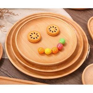 Assiette en bois naturel faite à la main, assiette de service rustique en bois pour table à manger, cuisine, restaurant, collations, fruits et décoration intérieure - Product Image 5