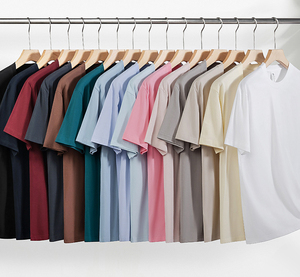 เสื้อยืดโอเวอร์ไซส์สีพื้น ผ้าคอตตอนผสม 100% น้ำหนัก 240 กรัม ระบายอากาศได้ดี เป็นมิตรกับสิ่งแวดล้อม ปักลายพร้อมพิมพ์โลโก้ด้านหน้าตามแบบที่ต้องการ - Product Image 1