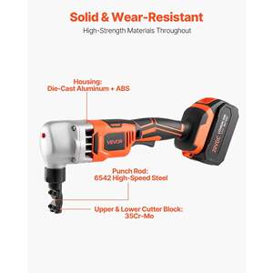 18V Cordless Metal <b>Nibbler</b> 4000 MAh Battery 1200 RPM Brushless Motor Electric Cutter for Stainless Steel Aluminum Copper Sheet - Product Image 6