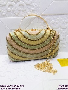 Luxury Handmade Embroidered <b>Clutch</b> Bags | Craftstages International Women's Evening <b>Wedding</b> Party Designer <b>Clutch</b> Purse Chain - Product Image 3