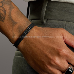 Wholesale Regular Color 3mm Black Shine Bolo <b>Braided</b> Leather <b>Cord</b> for Jewelry Making Round <b>Braided</b> Leather <b>Cord</b> Bulk Supply - Product Image 4