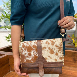 กระเป๋าสะพายคาดลำตัวหนังวัวฟอก2024ใหม่สำหรับผู้หญิงกระเป๋าถือหนังแท้ตะวันตกคุณภาพสูง - Product Image 2