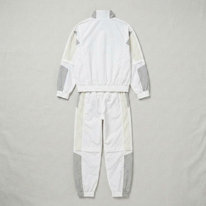 Custom Logo <b>Men's</b> <b>White</b> Nylon Tracksuit 2 Piece Set Vintage Streetwear Windbreaker <b>Jacket</b> Jogger Pants - Product Image 1