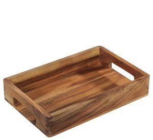 Eco-Friendly Wooden Rectangle Serving Tray & Platter Country Design Business Gift - Product Image 2