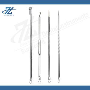 Offre Spéciale : Kit de 4 Pinceaux Extracteurs de Points Noirs et Comédons en Acier Inoxydable Courbé, Aiguilles Anti-Acné, Outil de Beauté pour Soins Quotidiens du Visage - Product Image 5