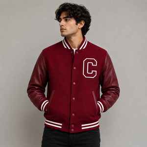 Men's Lightweight Autumn Varsity Jacket <b>Waterproof</b> Breathable Baseball <b>Coat</b> College Sports <b>Plus</b> <b>Size</b> OEM - Product Image 3
