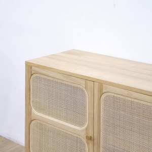 Aparador de Madera de Teca Sólida Nórdica OEM - Almacenamiento Contemporáneo Minimalista para Cocina, Dormitorio, Comedor y Salas de Estar - Product Image 5