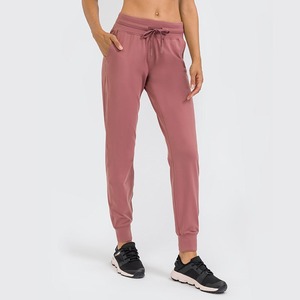 Casual Sweatpants <b>Elastic</b> <b>Waist</b> Drawstring Side Pockets Midweight Knitted 100% Cotton Autumn Breathable Plain Dyed new - Product Image 3