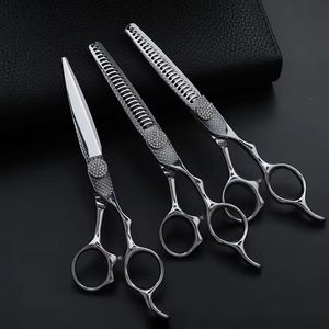 Juego de Tijeras para Cabello de Acero Inoxidable 440C, Tijeras de Entresacar con Punta Afilada para Diestros, Mango Mediano, 28 Dientes, Herramientas de Salón - Product Image 6