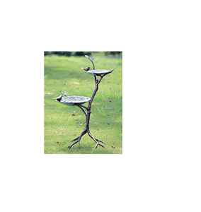 Garden metal <b>bird</b> bath outdoor <b>stand</b> durable construction weather resistant coating perfect for <b>birds</b> and natural decoration - Product Image 4
