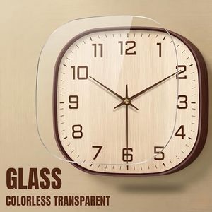 Nordic Rounded <b>Square</b> Analog Wall Clock Silent Quartz <b>Battery</b> Powered Plastic Hanging Clock Minimalist Design for Living Room - Product Image 2