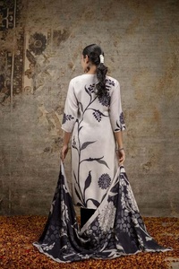 Kurti droit en viscose rayonne noir et blanc pour femme, le plus vendu, avec pantalon et ensemble dupatta à imprimé numérique - Product Image 4