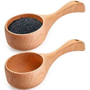 Cuillère doseuse en bois écologique avec capacités de 10 ml/20 ml/30 ml et manche long pour la cuisine et les accessoires à café - Product Image 1