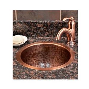 Évier en cuivre martelé au design tendance, qualité supérieure, forme et taille personnalisées, pour salle de bain, usage domestique - Product Image 1