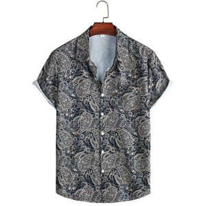 Chemise Hawaïenne à Manches Courtes pour Homme, Imprimé Floral, Col Polo, Respirante et Décontractée pour les Vacances d'Été à la Plage, Vente en Gros - Product Image 4