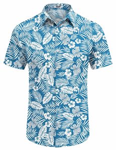 Custom Printed Polyester <b>Beach</b> <b>Shirts</b> <b>Men</b> Summer Hawaiian Style Breathable Plus Size Turn-down Collar Casual Short Sleeve Button - Product Image 4