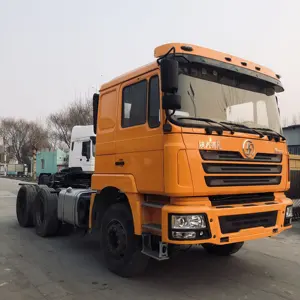 Kullanılan Shacman 6x4 traktör kamyon 10 lastik 375hp 380hp kamyon kafa 30ton 40ton römork kafa afrika için