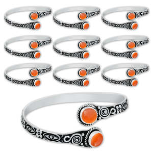<b>Solid</b> 925 Sterling <b>Silver</b> Plated Bezel Set Adjustable Bohemian Style Geometric Women's Daily Life Trendy Fine <b>Bracelet</b> - Product Image 4