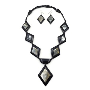 Buffalo Horn <b>Statement</b> <b>Necklace</b> Set Handmade Animal Theme Pendant Jewelry Natural Texture Wedding Gift - Product Image 4