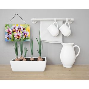 Multicolor NEW Orchids Watercolor Wall Hanging Aluminum Metal <b>Sign</b> for Kitchen Bar <b>Bathroom</b> Home Decor 8HX12W - Product Image 3