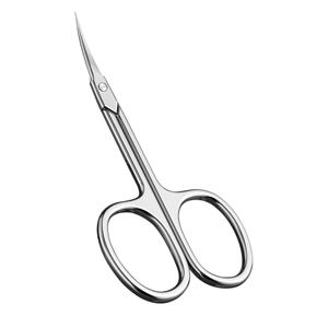 Tijeras de Manicura de Acero Inoxidable de Precisión con Hoja Curva para Diestros, Punta Afilada para Recortar Cutículas, Cuidado de Uñas, Duraderas, para Cejas - Product Image 3