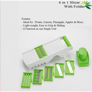 Gadgets de cocina de mano 5 en 1 de la mejor calidad, rebanador de mandolina Manual de acero inoxidable, trituradora de verduras 304, herramienta trituradora de frutas - Product Image 3